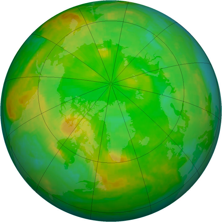 Arctic ozone map for 26 June 2001